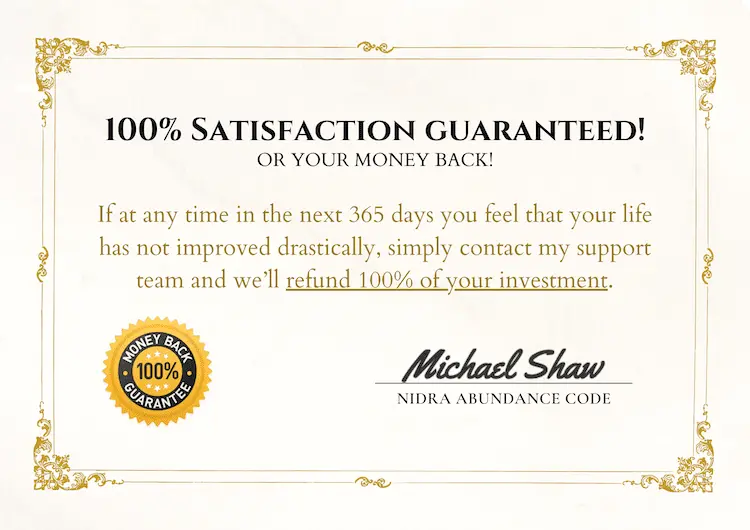 Nidra Abundance Code Money Back Guarantee